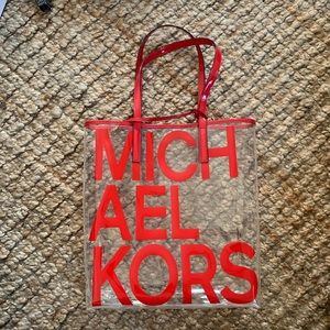 NEW MICHAEL KORS CLEAR TOTE BAG AUTHENTIC
